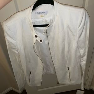 Calvin Klein white Jacket- Large